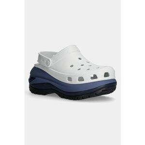 Crocs papuci Mega Crush Matte Clog femei, culoarea alb, cu platforma, 210749 imagine