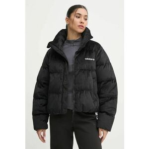 adidas Originals geacă de puf Velvet Down Jacket femei, culoarea negru, de iarnă, IW8439 imagine