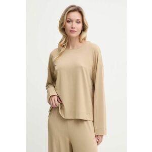 United Colors of Benetton longsleeve culoarea bej, 3NYW3M06W imagine