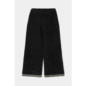 United Colors of Benetton pantaloni din amestec de lână pentru copii culoarea negru, cu imprimeu, 1EWBCF009 imagine