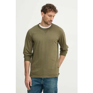 G-Star Raw longsleeve din bumbac culoarea verde, uni, D25076-336 imagine