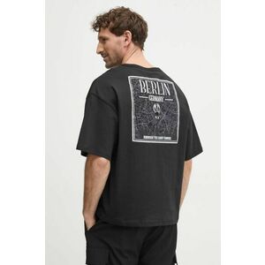 Alpha Industries tricou din bumbac bărbați, culoarea negru, cu imprimeu, 148515 imagine