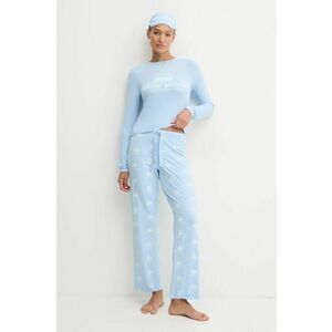 Juicy Couture pijamale cu bandă de ochi PILLOW PRINCESS LS PYJAMA SET femei, JCLPJ125662 imagine