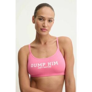 Juicy Couture sutien JUICY SLOGAN BRALETTE culoarea roz, JCTBT125954 imagine