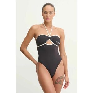 Karl Lagerfeld costum de baie dintr-o bucată culoarea negru, cupă ușor întărită, A1W46031 imagine