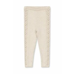 Konges Sløjd leggins copii CABBY KNIT PANTS culoarea bej, cu imprimeu, KS101447 imagine