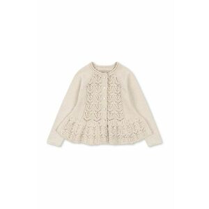 Konges Sløjd cardigan copii CABBY FRILL CARDIGAN culoarea bej, KS101445 imagine