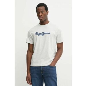 Pepe Jeans tricou din bumbac DORIAN TEE bărbați, culoarea gri, cu imprimeu, PM509721 imagine