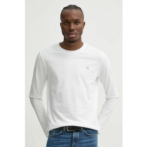 Marc O'Polo longsleeve din bumbac culoarea alb, neted imagine