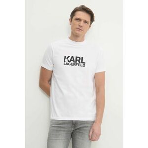 Karl Lagerfeld tricou barbati, culoarea alb, cu imprimeu, 544235.755087 imagine