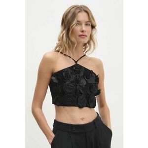 Answear Lab top culoarea negru, cu imprimeu imagine