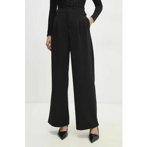 Answear Lab pantaloni femei, culoarea negru, lat, high waist imagine