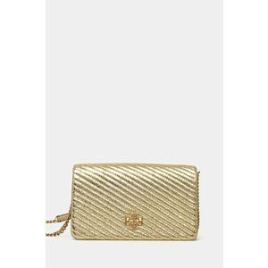 Tory Burch poseta de piele Kira culoarea auriu, 162140.700 imagine