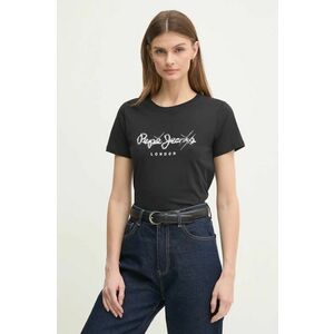 Pepe Jeans tricou din bumbac LETICIA femei, culoarea negru, PL505997 imagine