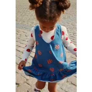 Konges Sløjd rochie din denim pentru copii MAGOT LADYBUG DRESS GOTS mini, evazati, KS102217 imagine