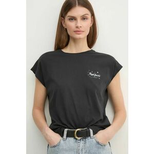 Pepe Jeans tricou din bumbac LORENA femei, culoarea negru, PL505998 imagine