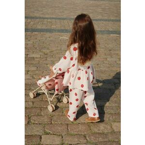 Konges Sløjd pantaloni de bumbac pentru copii COCO LADYBUG PANTS GOTS culoarea bej, modelator, KS102214 imagine