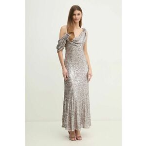 DIANE VON FURSTENBERG rochie culoarea argintiu, maxi, evazati, DVFGL4S010 imagine