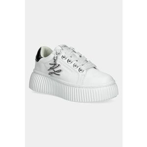 Karl Lagerfeld sneakers din piele KREEPER LO culoarea alb, KL42376A imagine