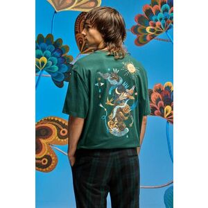 Medicine tricou din bumbac barbati, culoarea verde, cu imprimeu imagine