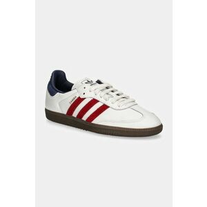 adidas Originals sneakers din piele Samba OG culoarea alb, IH4881 imagine