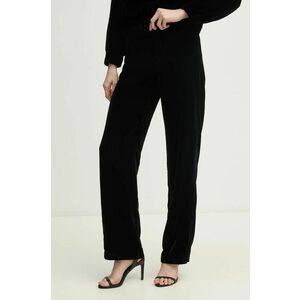 Pepe Jeans pantaloni de catifea FRANCES culoarea negru, drept, high waist, PL211798 imagine