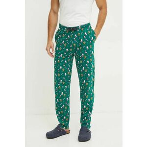 Lindbergh pantaloni pijama bumbac culoarea verde, modelator, 30-997524 imagine