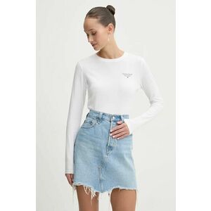 Tommy Jeans longsleeve din bumbac culoarea alb, DW0DW18793 imagine