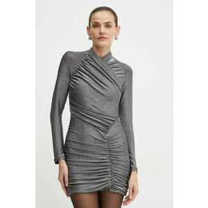 Bardot rochie EVALINA culoarea argintiu, mini, mulata, 59534DB imagine