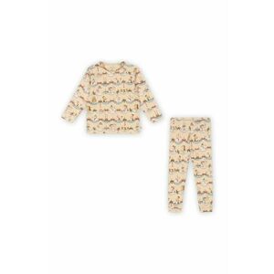 Konges Sløjd compleu copii BASIC BLOUSE/PANTS SET GOTS culoarea bej, KS101887 imagine