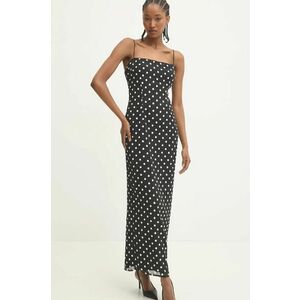 Rotate rochie culoarea negru, maxi, mulata, 113255000 imagine