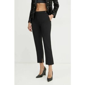 Elisabetta Franchi pantaloni femei, culoarea negru, drept, medium waist, PA05447E2 imagine