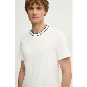 Lacoste tricou barbati, culoarea bej, neted, TH8174 imagine