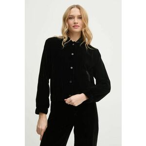 Pepe Jeans geaca bomber FALLON femei, culoarea negru, de tranzitie, PL402501 imagine