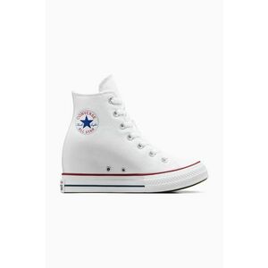 Converse tenisi Chuck Taylor All Star Wedge femei, culoarea alb, A11908C imagine