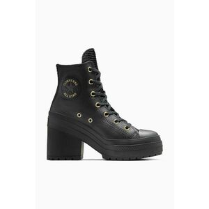 Converse tenisi de piele Chuck 70 De Luxe Heel femei, culoarea negru, A12346C imagine