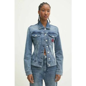 Moschino Jeans geacă din denim femei, culoarea bleumarin, de tranziție, A0510 8721 imagine