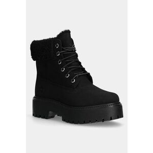 Timberland botine Stone Street femei, culoarea negru, cu toc plat, izolare usoara, TB0A2PU6W051 imagine