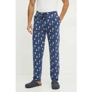 Lindbergh pantaloni pijama bumbac culoarea albastru marin, modelator, 30-997524 imagine