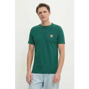 Lindbergh tricou din bumbac barbati, culoarea verde, cu imprimeu, 30-400313 imagine