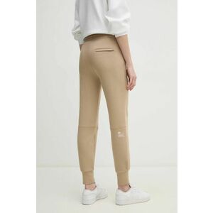 Lacoste pantaloni de trening culoarea bej, neted imagine