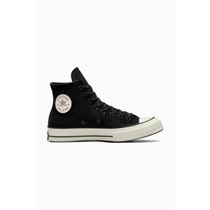 Converse tenisi din piele intoarsa Chuck 70 culoarea negru, A09474C imagine