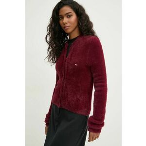 Tommy Jeans cardigan femei, culoarea bordo, DW0DW19683 imagine