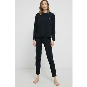 Fila Pijama femei, culoarea negru imagine