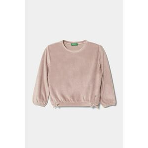 United Colors of Benetton bluza copii culoarea roz, neted, 37JBG10GC imagine