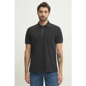 Lacoste polo de bumbac culoarea negru, neted, PH2857 imagine