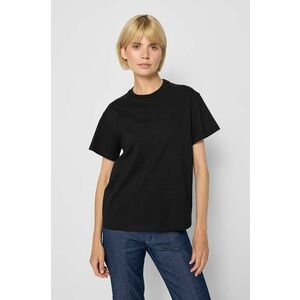 Bizuu tricou din bumbac TISHA femei, culoarea negru, TISHA.CZARNY imagine