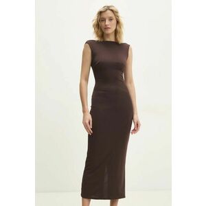 Answear Lab rochie culoarea maro, maxi, mulata imagine