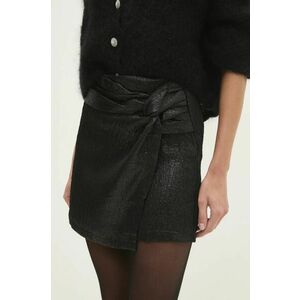 Answear Lab pantaloni scurti femei, culoarea negru, neted, high waist imagine