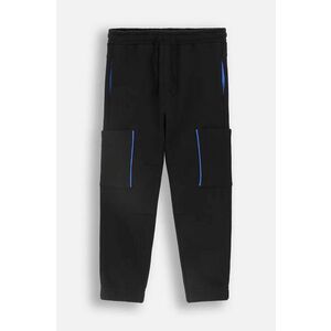 Coccodrillo pantaloni de trening pentru copii culoarea negru, neted, FOREST FRIENDS KIDS imagine